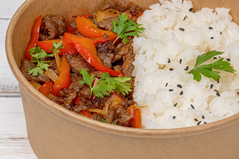Sweet Pork Rice Bowl Costa Vida